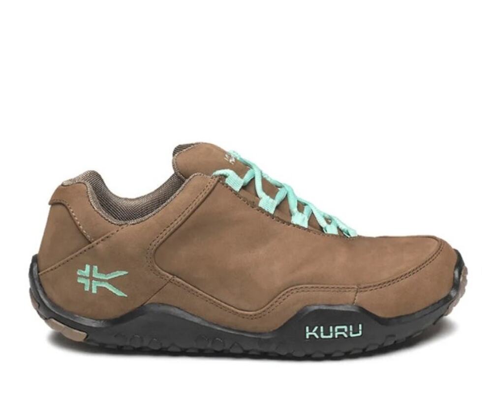 Kuru Chicane Wide Hiking Shoes Suede Leather Lace Up Trail Walking Brown 7.5